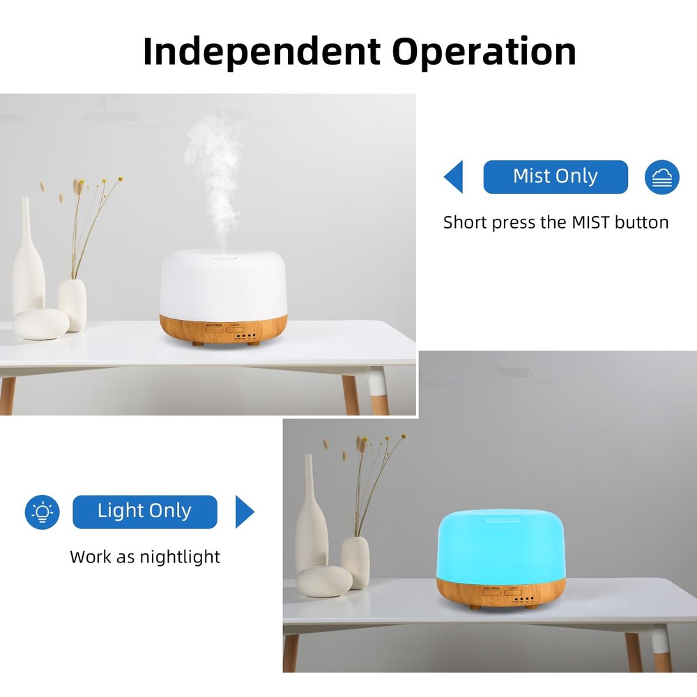 Aromatherapy Essential Oil Home Diffuser with Remote Control, 300ML Large Roo...