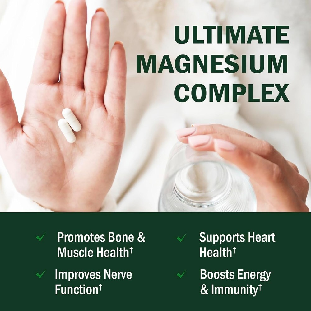 Magnesium Complex Supplement Extra Strength 350mg High Absorption Magnesium 90ct