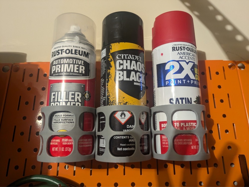 Pegboard Spray Paint Holder - Set of 3