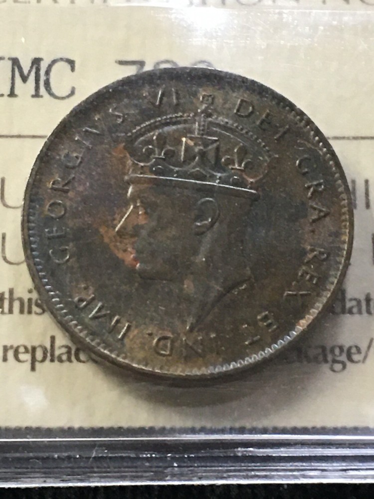 1942 ICCS Graded, Newfoundland Small One Cent,**MS-60 Brown**