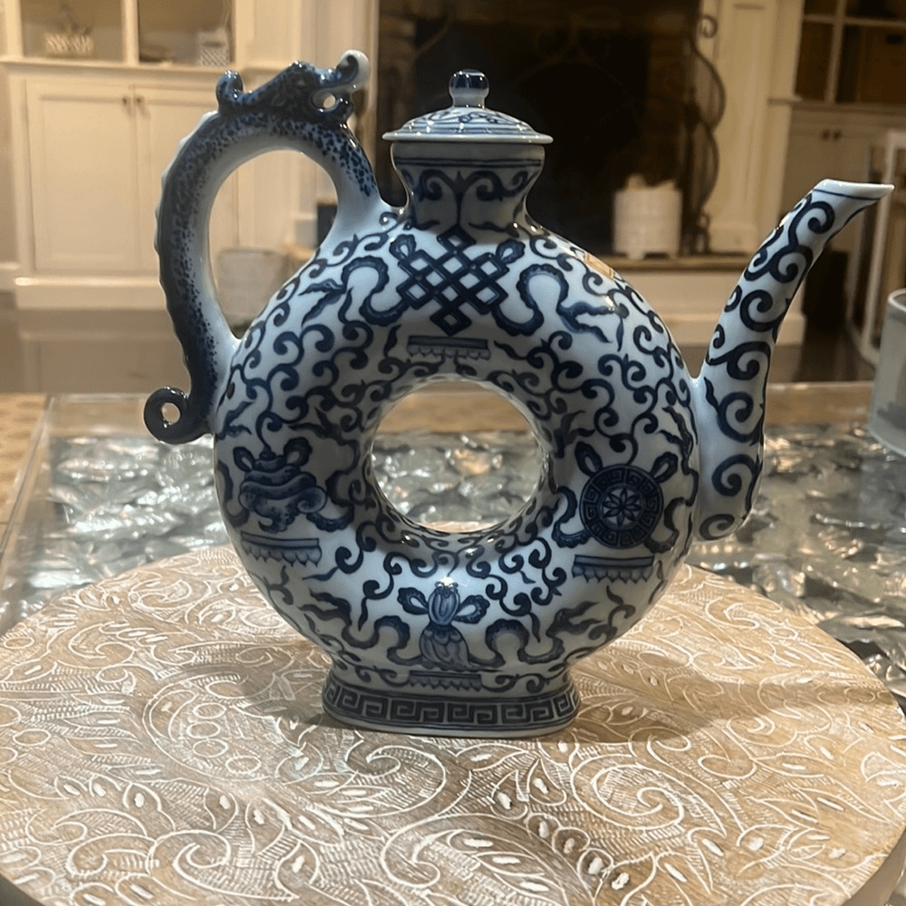 Antique Andrea Sadek circle vase/tea pot