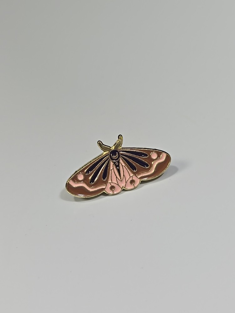 Butterfly Pink & Brown Lapel Pin