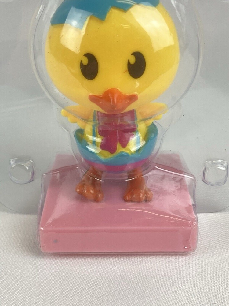 Dancing Easter Chick in Basket Solar Powered 4.5" Tall New