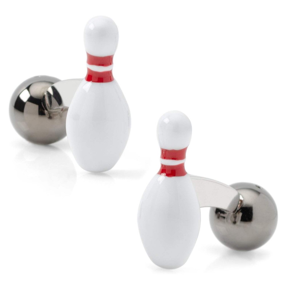 Bowling Pin & Ball 3D Cufflinks