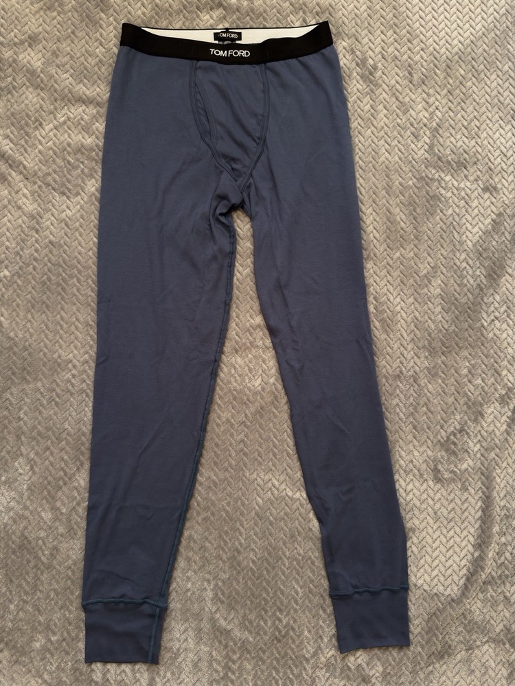 TOM FORD Dark blue Cotton Long John Base Layer Pull On Logo Band - Size M