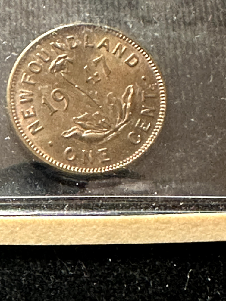 1947c ICCS Graded Newfoundland Small 1¢ **MS-63** Cert# XTK 837