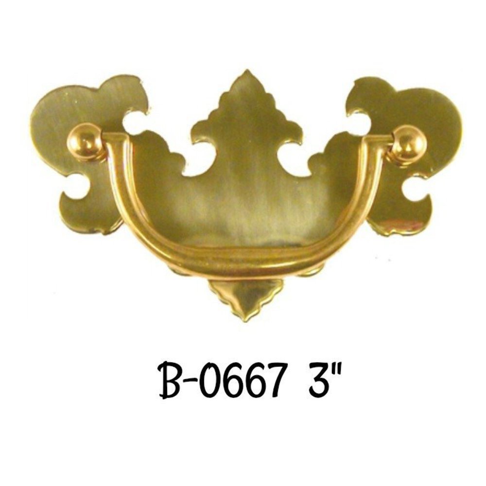 3" Drawer Pull - Bat Winged Chippendale Style Drawer Pull Antique Vintage Style
