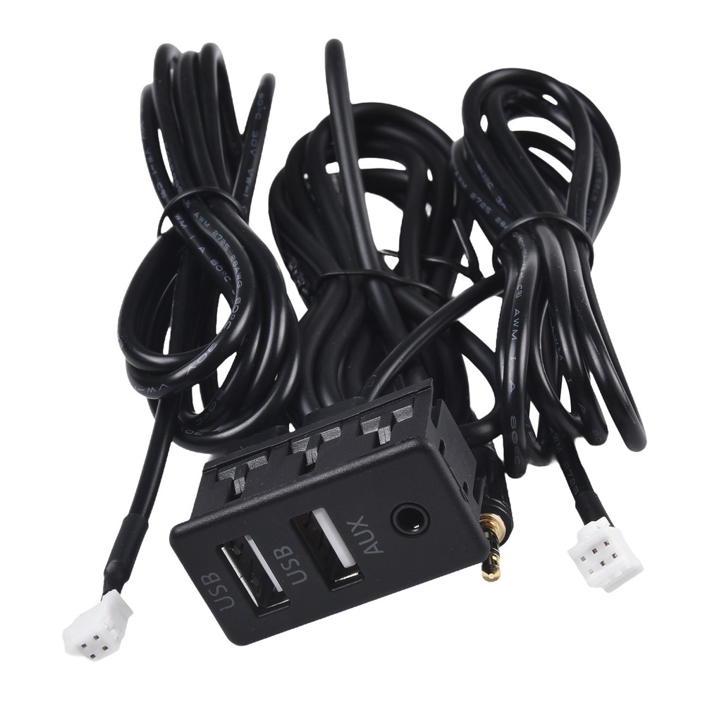 Multi Purpose Car for DASH Mount USB AUX Port Panel Interface Extension Adapter