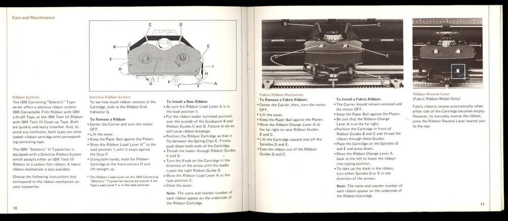 operating instructions for IBM correcting SELECTRIC & SELECTRIC II TYPEWRITER