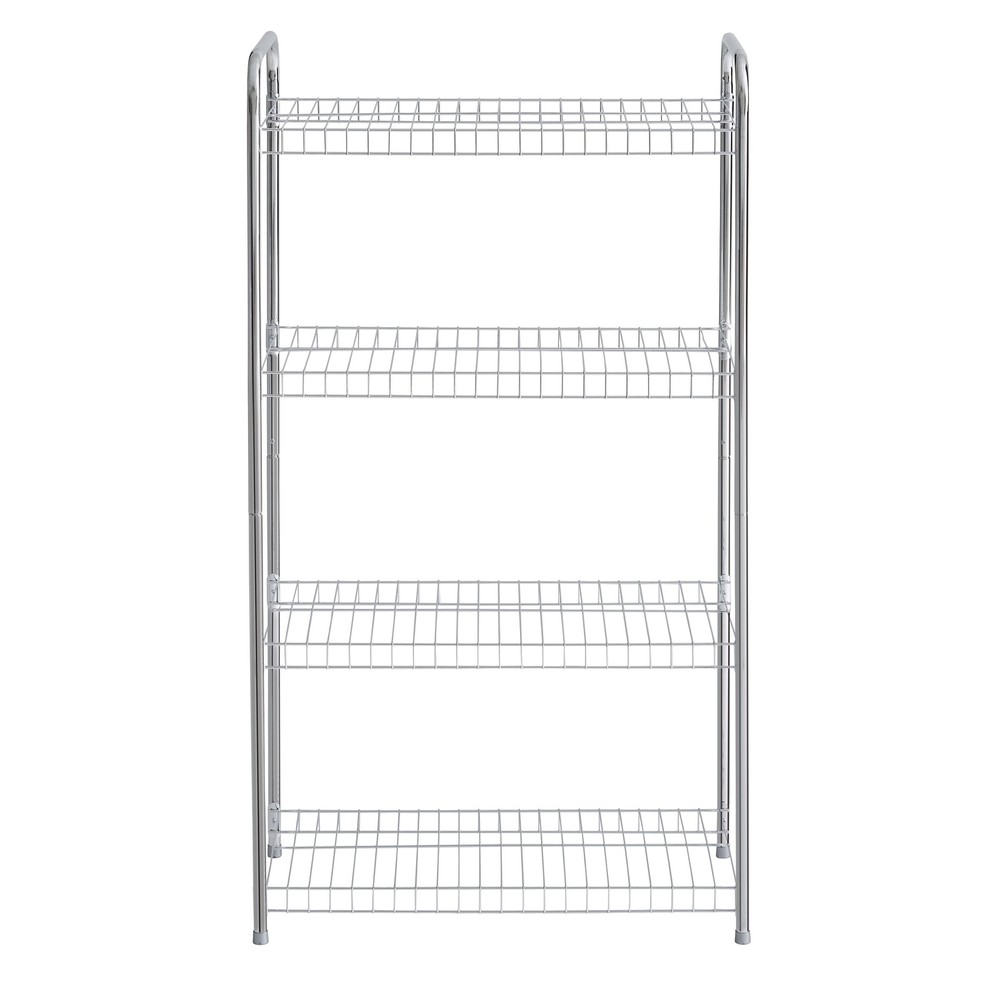 Freestanding 4-Tier Multipurpose Wire Shelving Unit Adjustable Organizer Rack