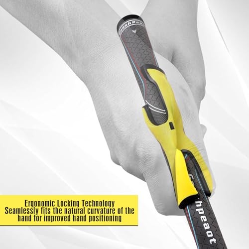 Golf Grip Trainer, 2 Pack, Right Hand Compatible, Plastic, Standard Yellow
