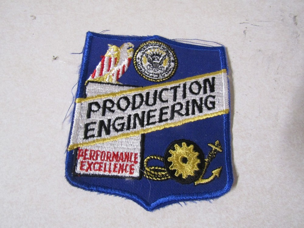 MILITARY PATCH VERY OLD ARMY NAVY AIR FORCE PRODUCTION ENGINEERING PERFORMANCE