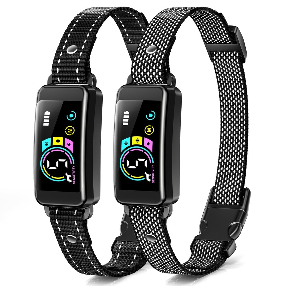 Bark Collar, 2 Pack Smart Dog Bark Collar for Large Medium Small Dogs