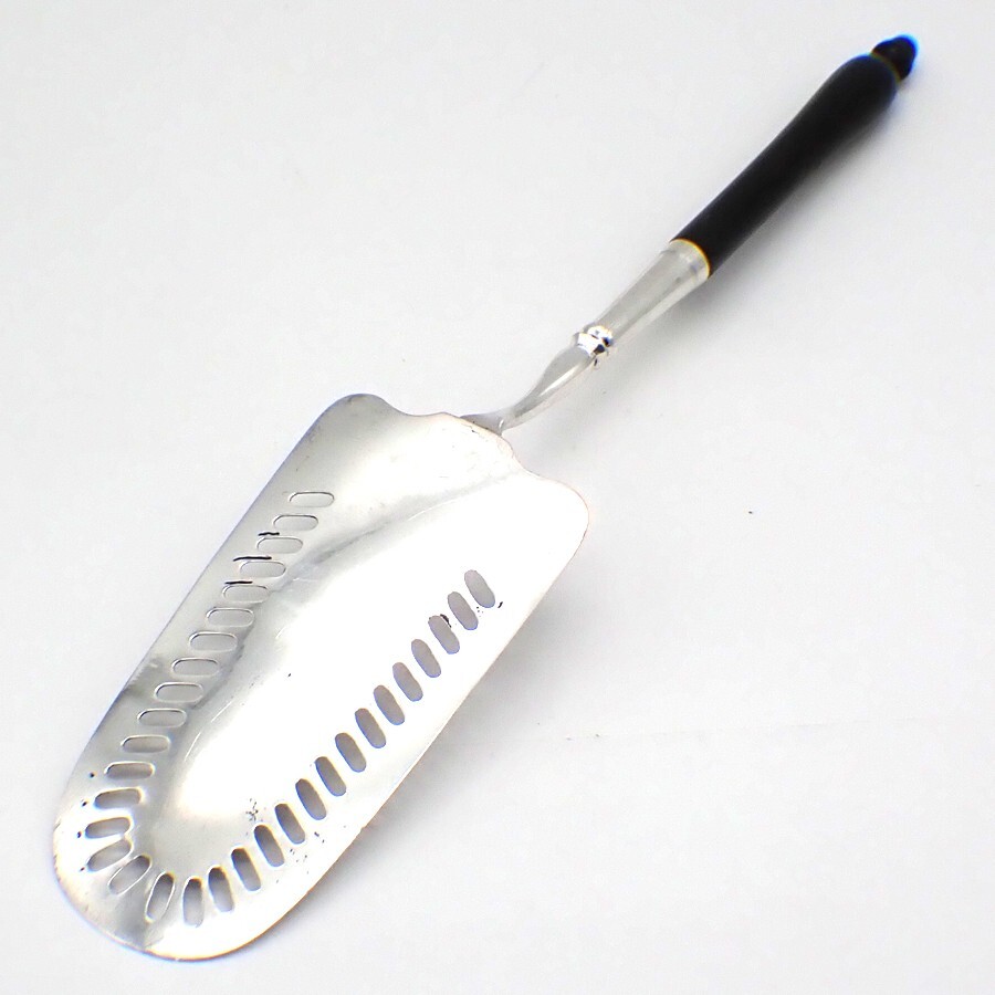 Antique Dutch Silver Server Wooden Handle