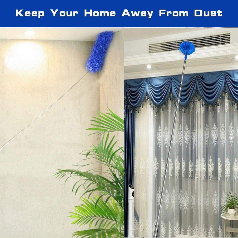 Complete Dusting Kit with Telescopic Pole - High Ceiling Cleaner and Accessories