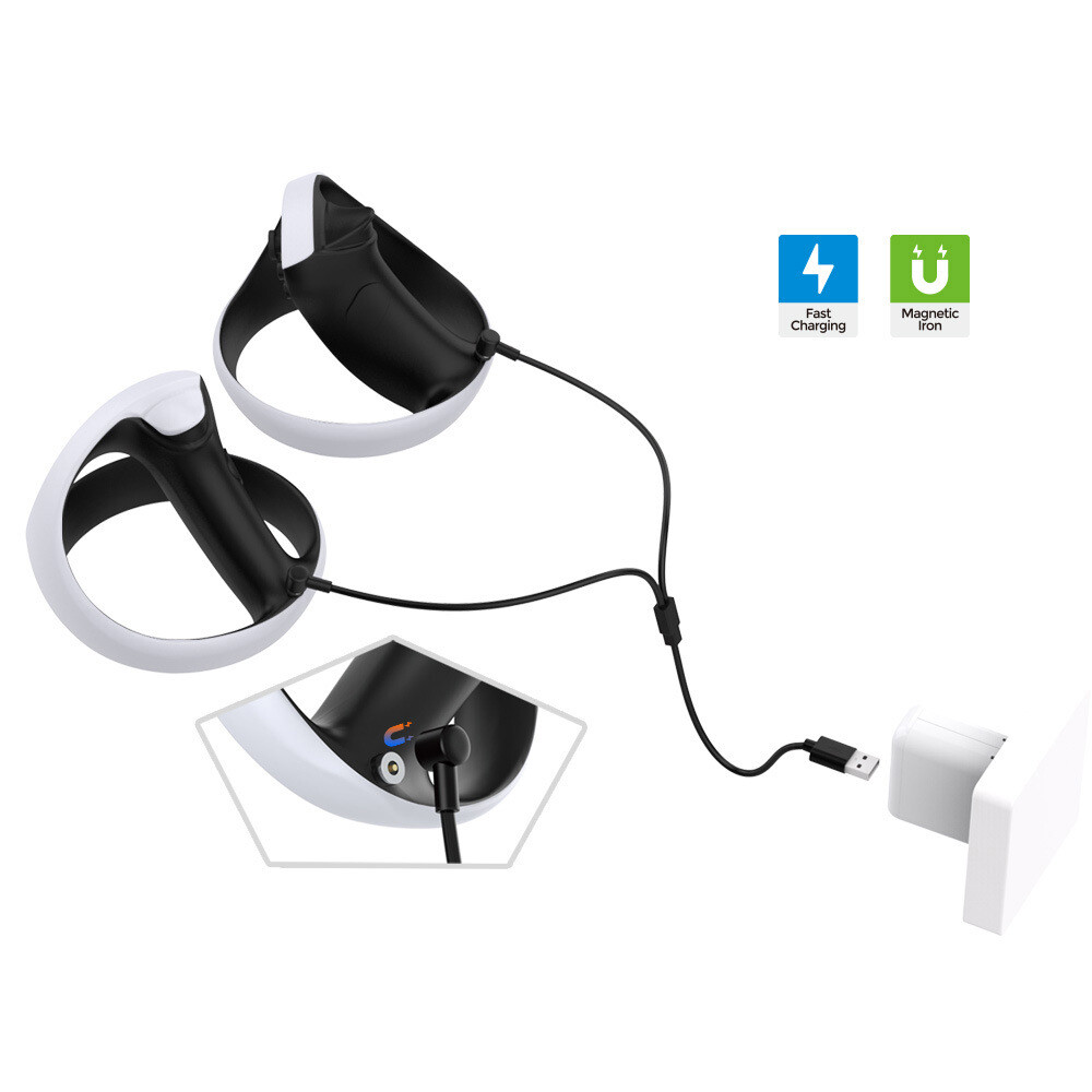 PSVR2 handle One Out Two Magnetic Suction Charging Wire for Switch/PS5 Handle