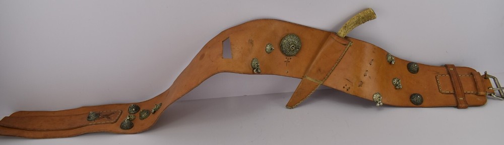 Vintage Dagger Ethnic with Leather Belt Ottoman?