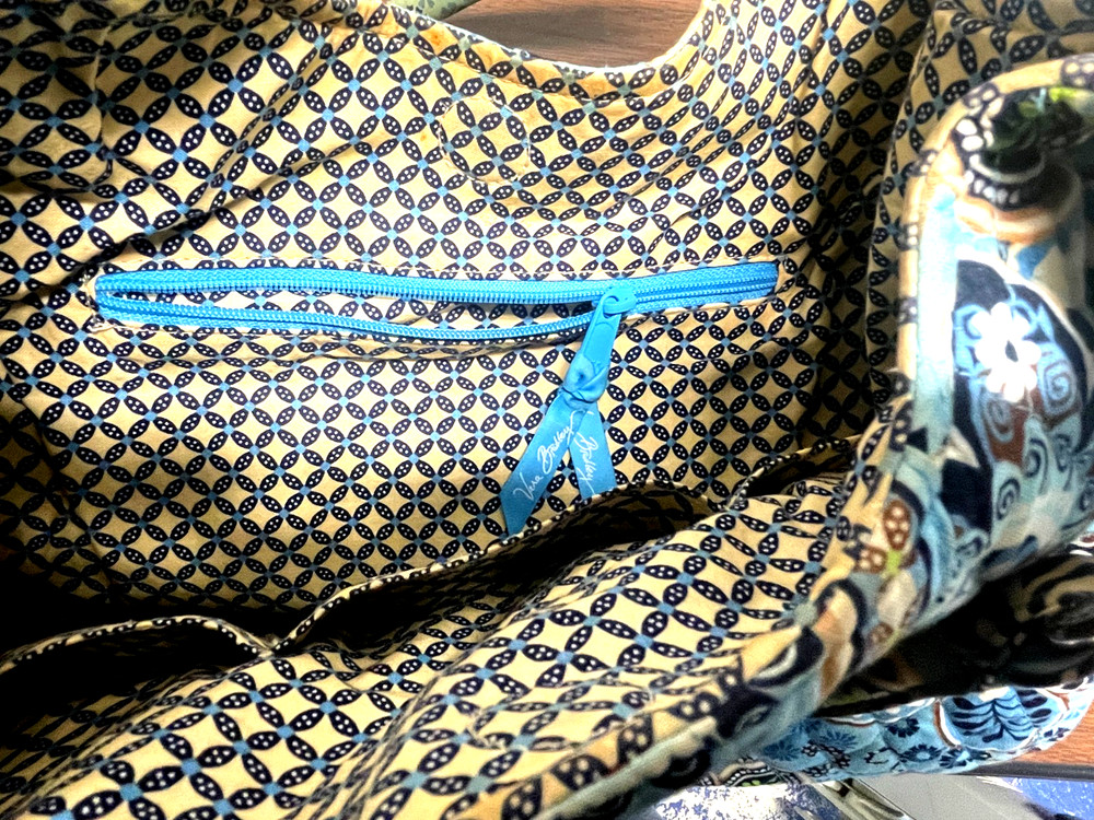 Vera Bradley Purse, Blue Paisley Pattern