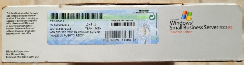 Microsoft Windows Small Business Server 2003 R2, Standard Edition 5-User