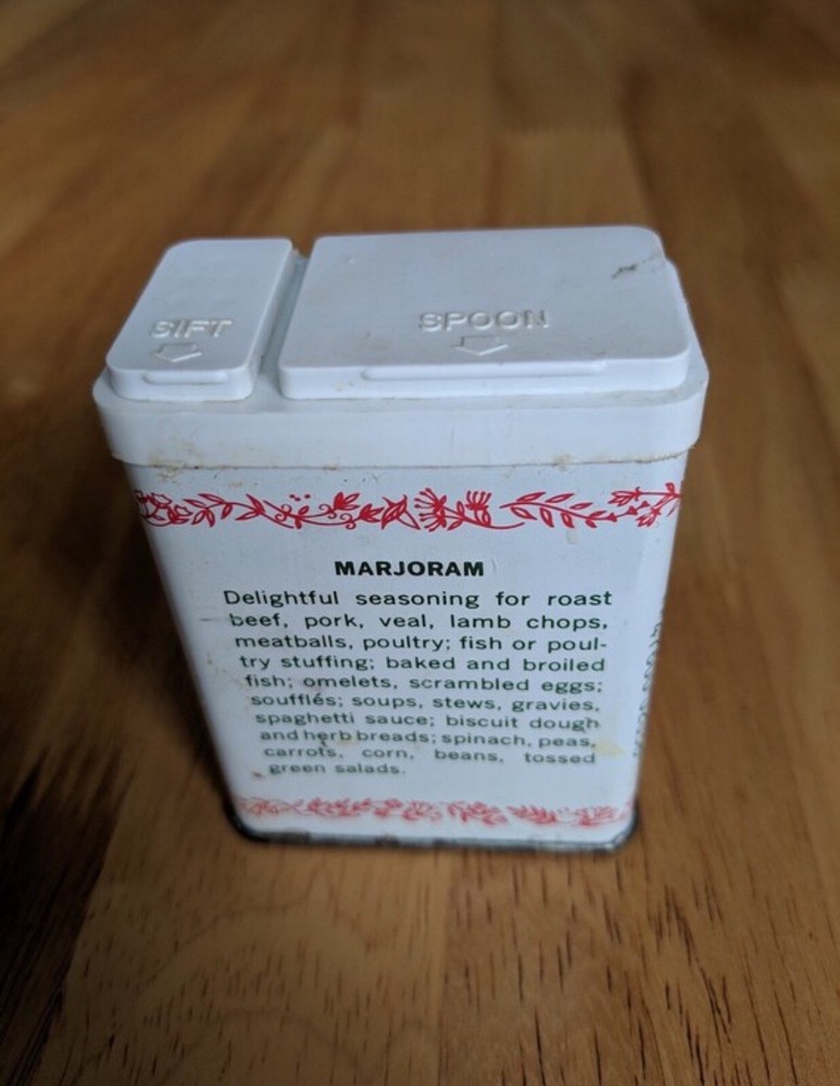 Durkee Ground Marjoram Tin Can