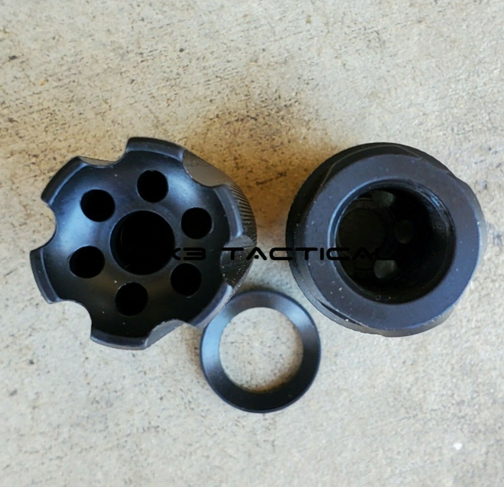 .17 HMR Muzzle Brake 1/2-28 TPI Linear Compensator Knurled Muzzle Brake 17HMR