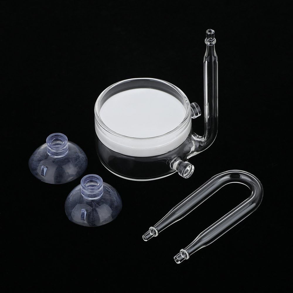 CO2 Diffuser Glass Reactor with U Shape Diffuser-Small Flat-Bottomed