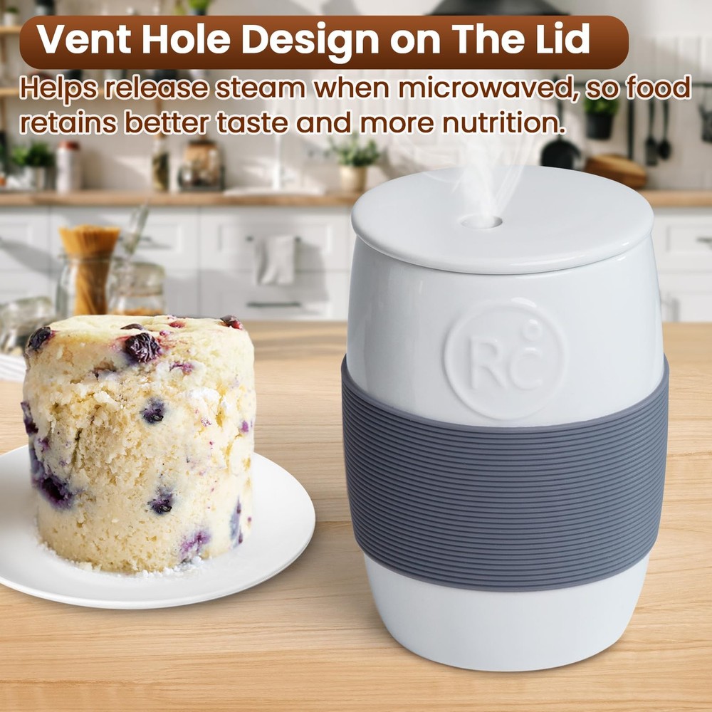 Professional Ceramic Egg Cooker for Microwave, Quick Scrambled Egg Maker Hold...