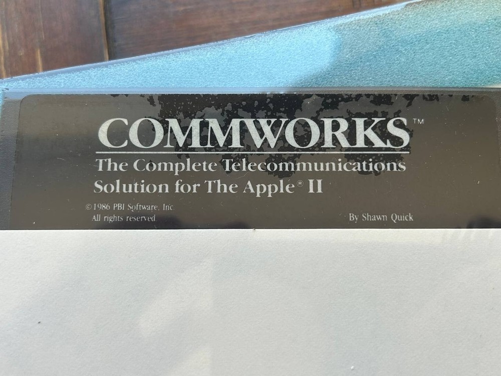 COMMWORKS PBI software Apple II Macintosh. Tlecommunications Solution 1986 year