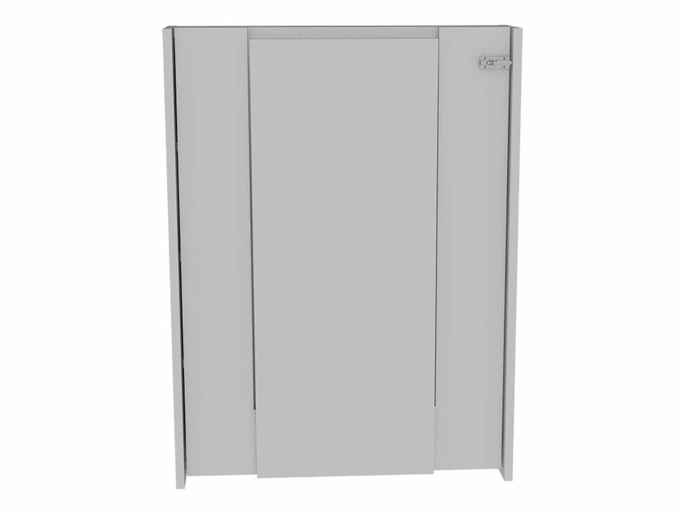 Vatta Wall Foldable Table, Seven Interior Shelves, Extending Table