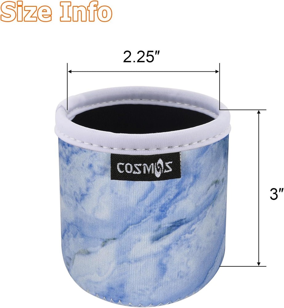 Cosmos 4 Pcs Soft Neoprene 7.5 Fl Oz Mini Can OZ, 4 Marble Patterns