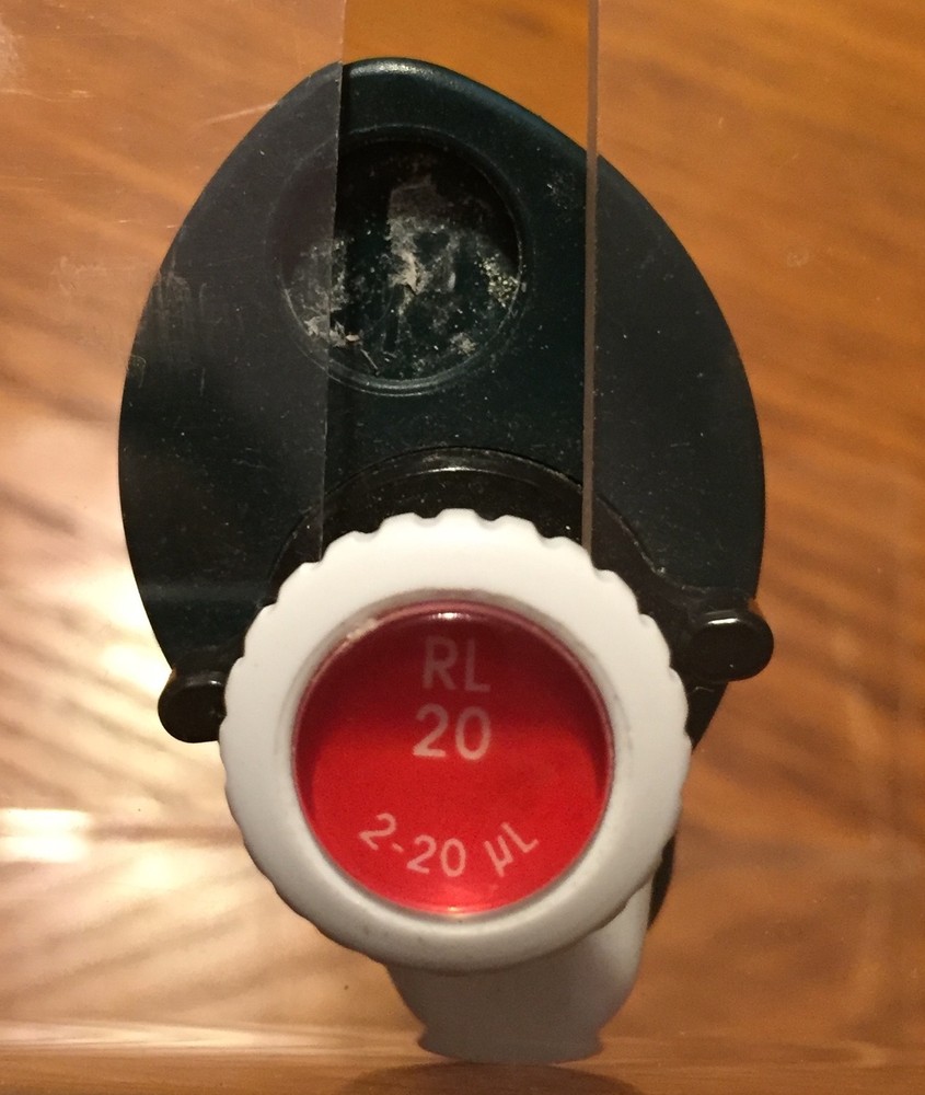 Rainin RL20 Pipette, LTS, 2 - 20 µL Volume, Lite-Touch, Latch Mode