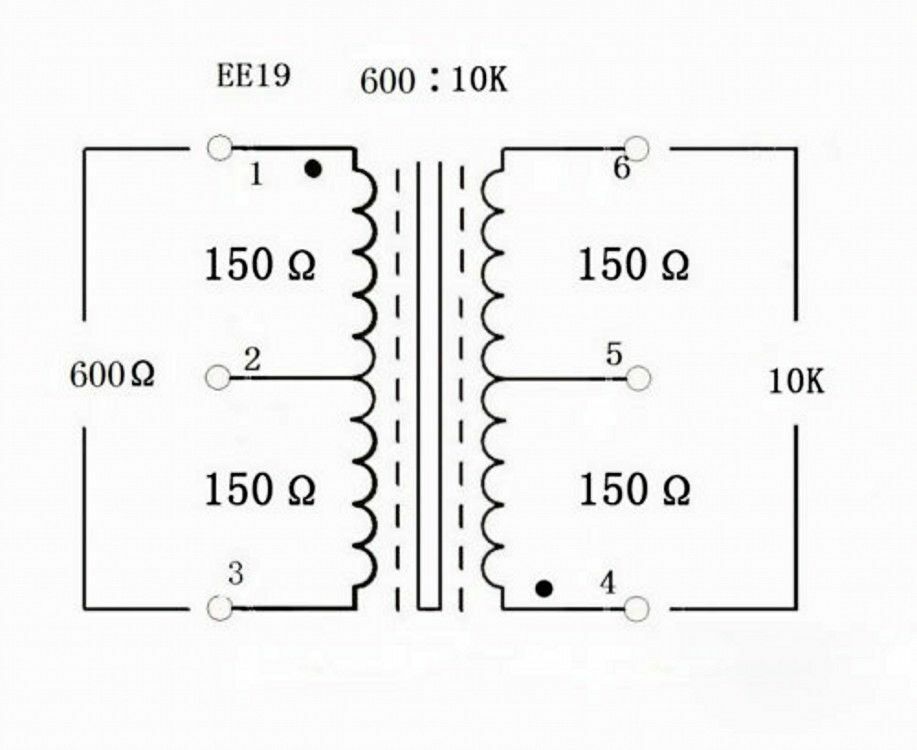 600K:10K Permalloy Audio Isolation Transformer Board Unbalanced and Balanced