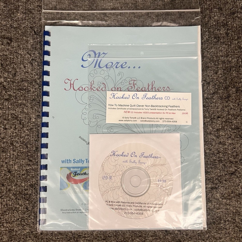 More… Hooked On Feathers By Sally Terry CD With Study Guide Book New