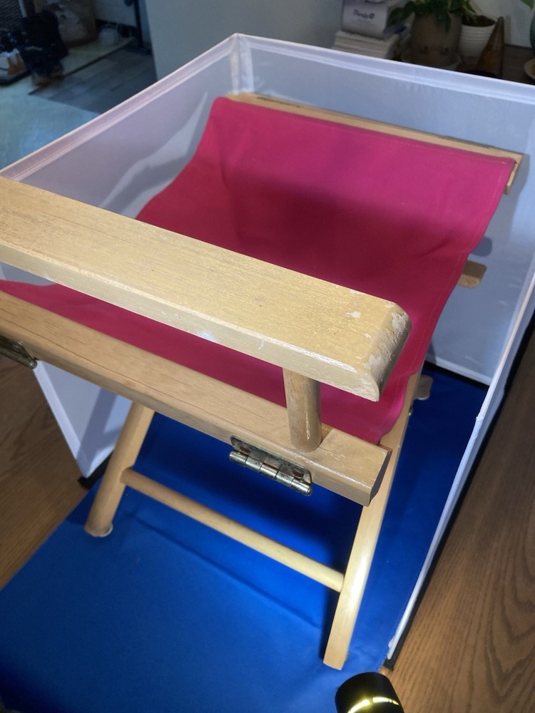 Wood Frame Canvas Classic Height Directors-Chair Missing Back Piece