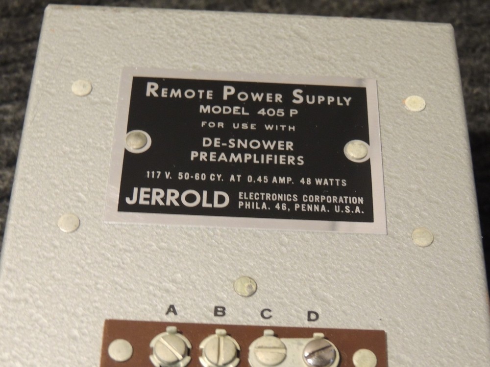Vintage Jerrold Model 405P Remote Power Supply