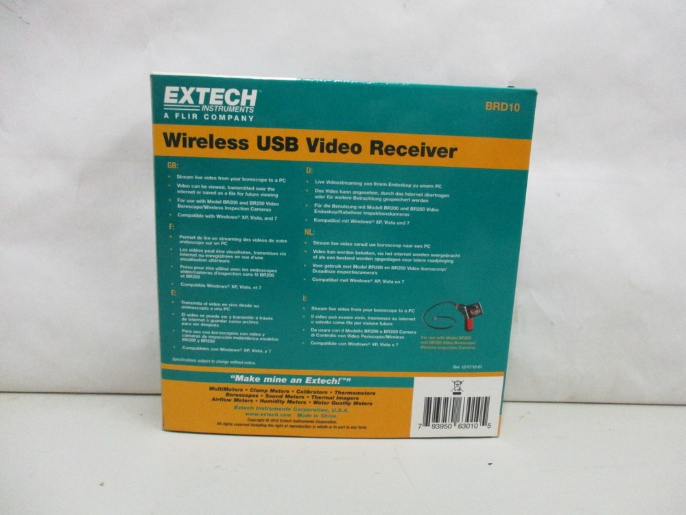 Extech Instruments BRD10 Wireless USB Video Receiver - NIB