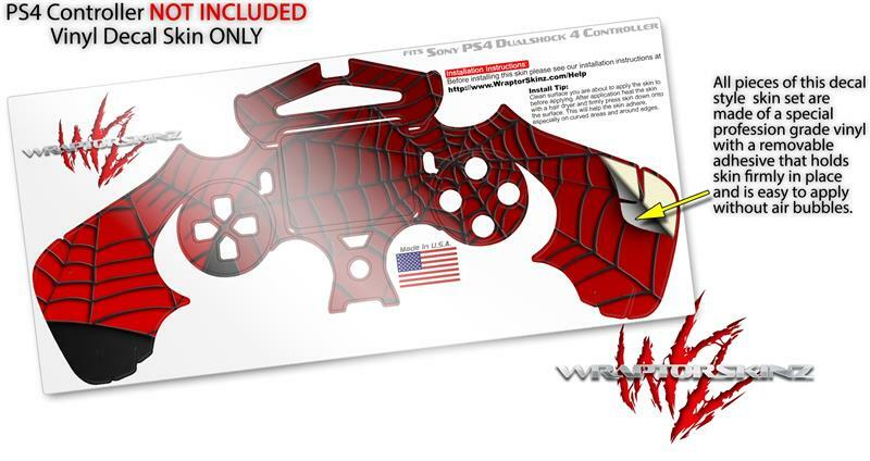 Skin for Sony PS4 Controller Spider Web