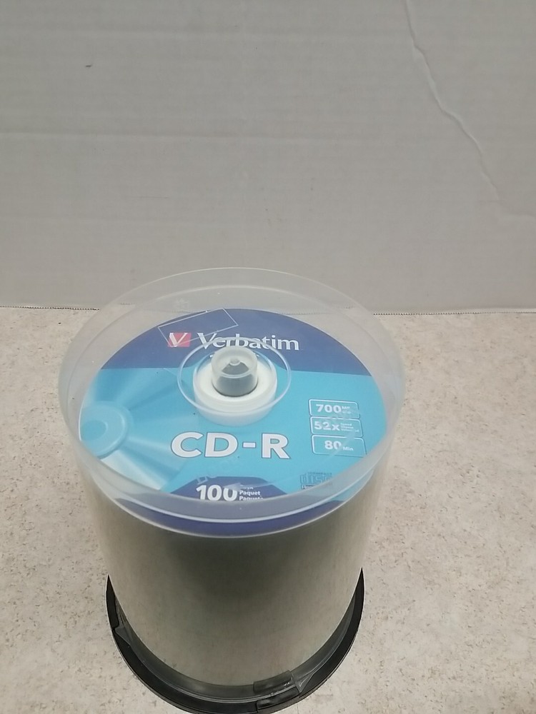 Verbatim 94554 52x CD-R 700MB Capacity Gray 100/Pack