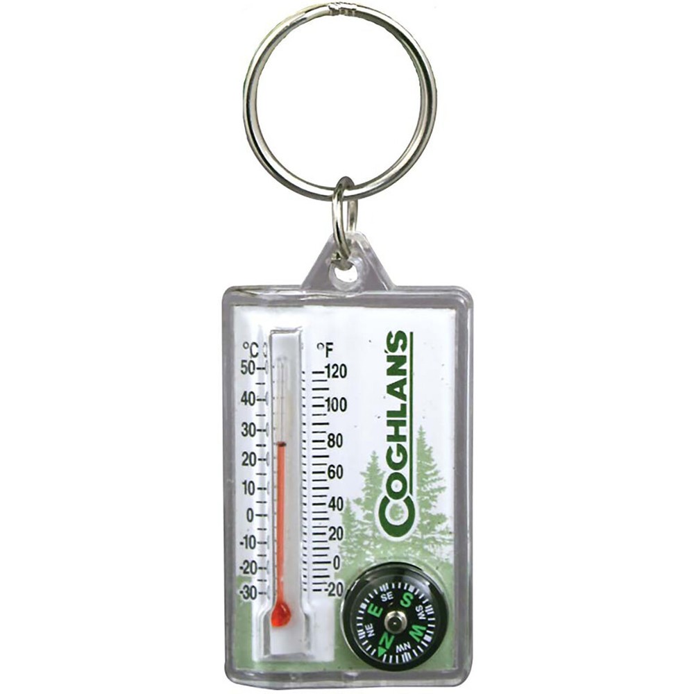 Coghlan's Zipper Pull Thermometer & Compass Keychain, Windchill Chart, Survival