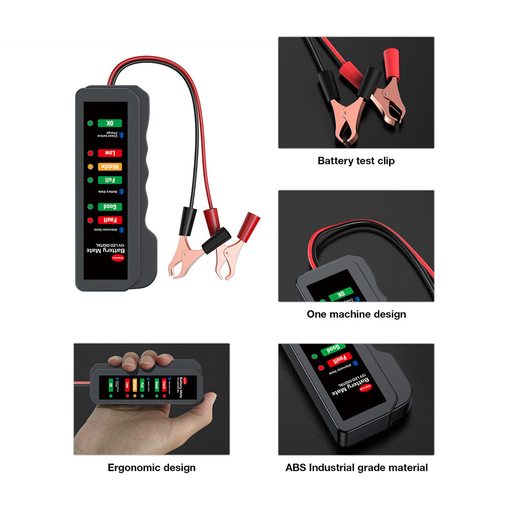 Car Battery Tester 12V Alternator Load Analyzer Cranking Charging Scan Tool