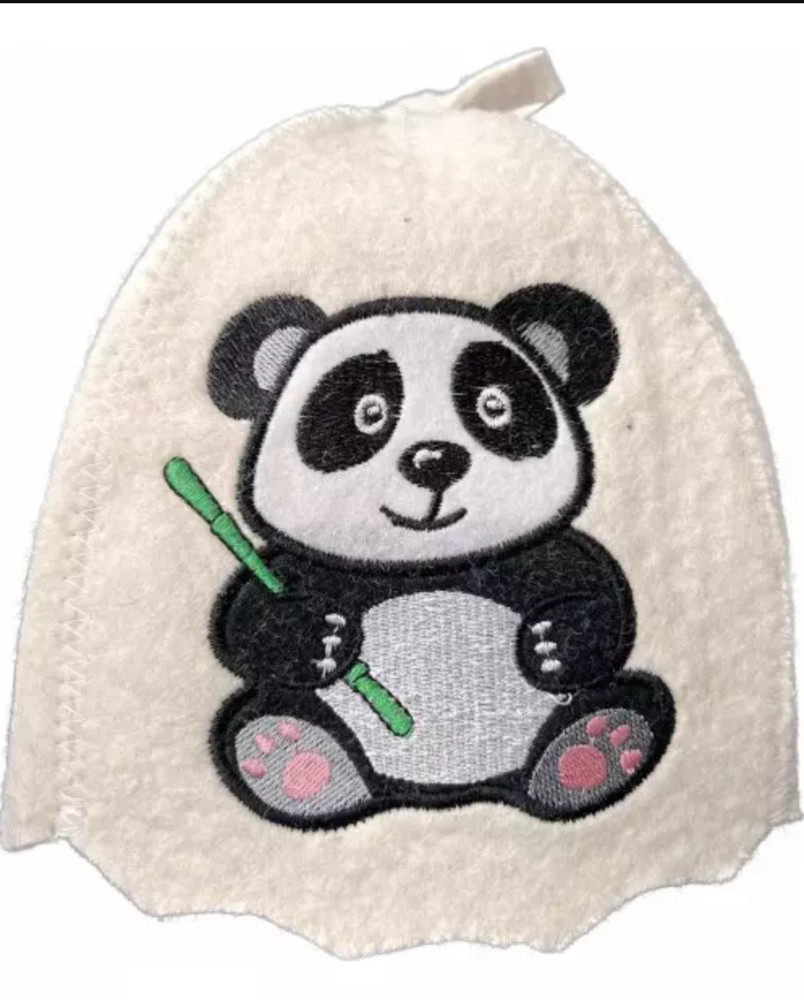 Sauna hat for kids -  Panda wool 100%