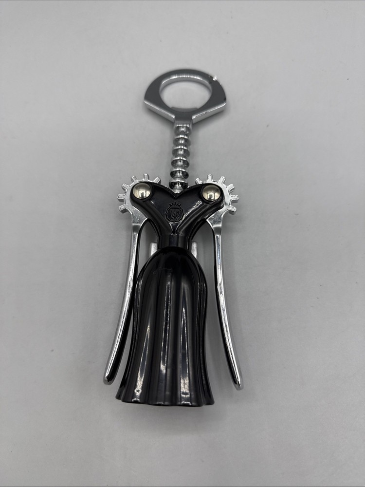 Corkscrew Wine Bottle Opener 7” Black Dress