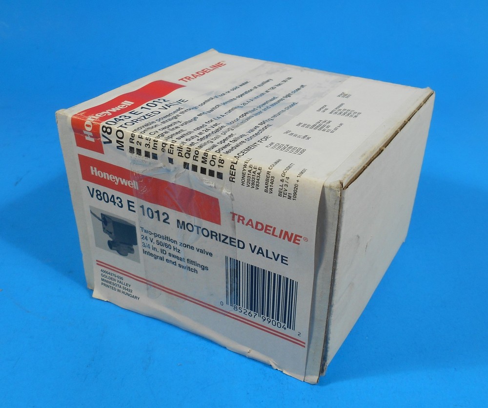Honeywell V8043 E 1012 24V 3/4" Sweat Motorized Zone Valve