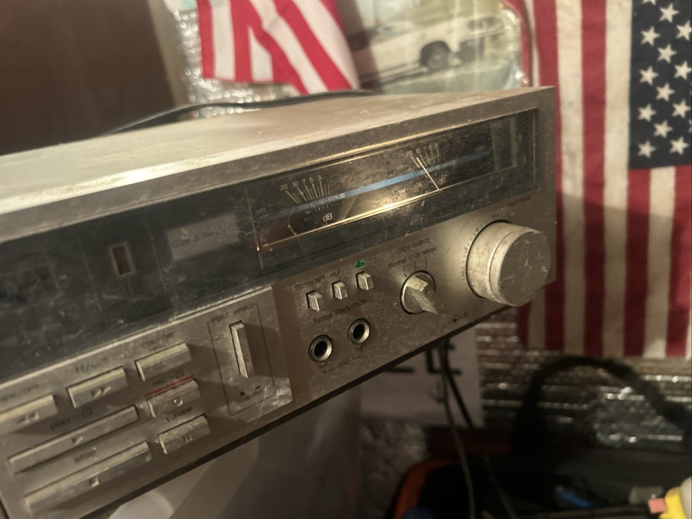 Technics M234X Stereo Cassette Deck Silver Dolby One Touch Recording untested