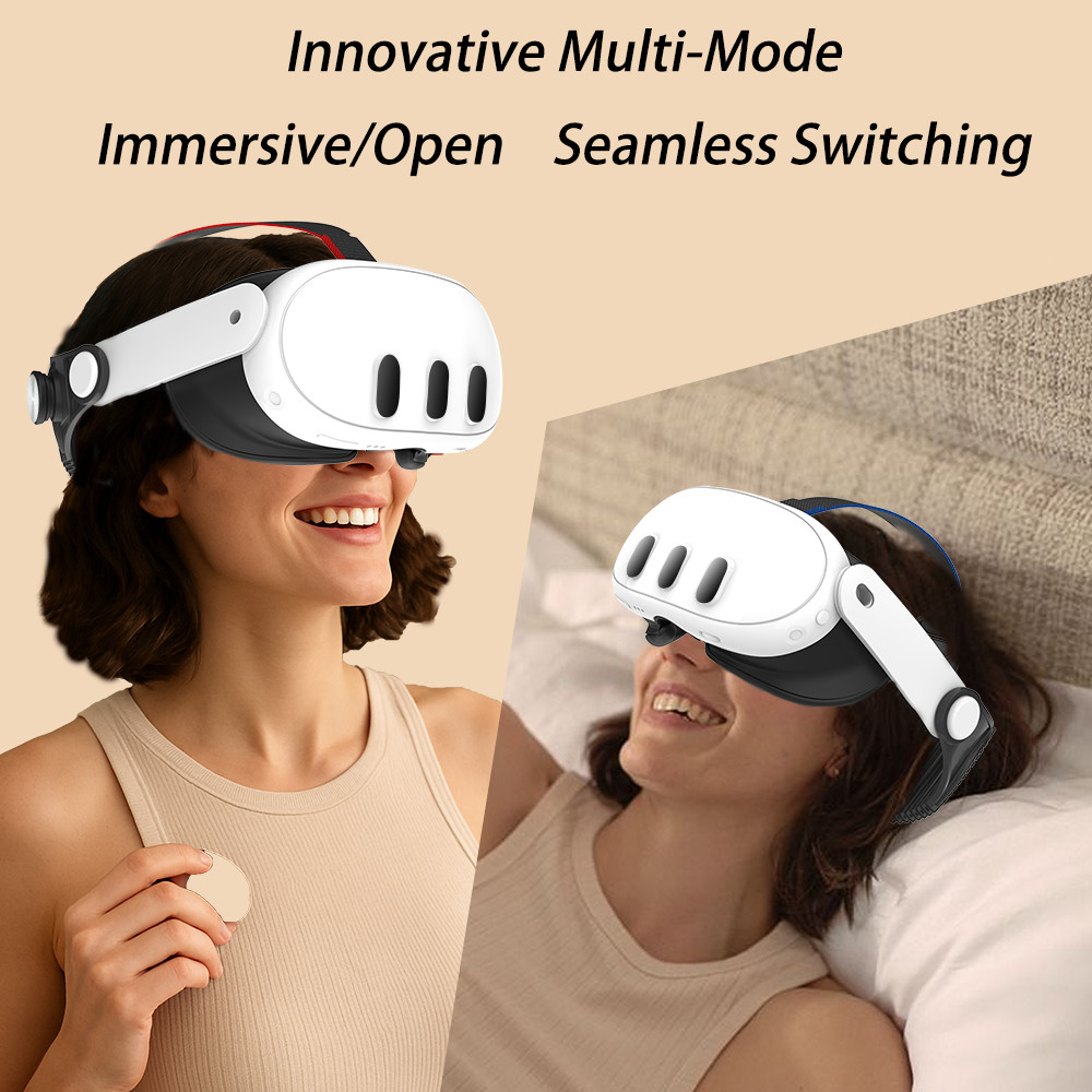 Lightweight Adjustable for Lying Down For Meta Quest 3/Quest 3S head strap