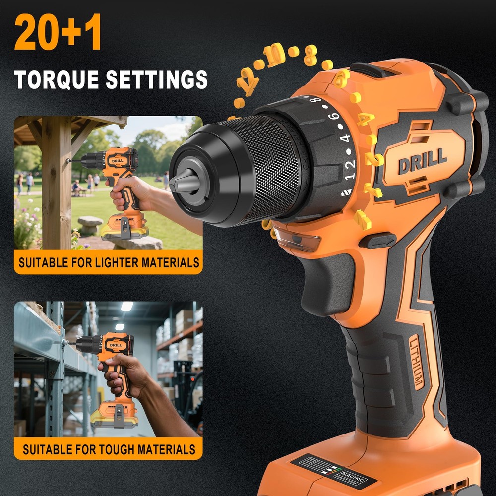Cordless Impact Driver and Drill Combo Kit (Tool Only) Light Yellow