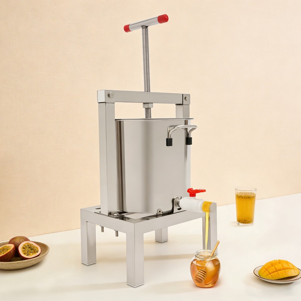 Manual Fruit Juicer Grape Wine Juice Maker Extractor 10L with Press Handle