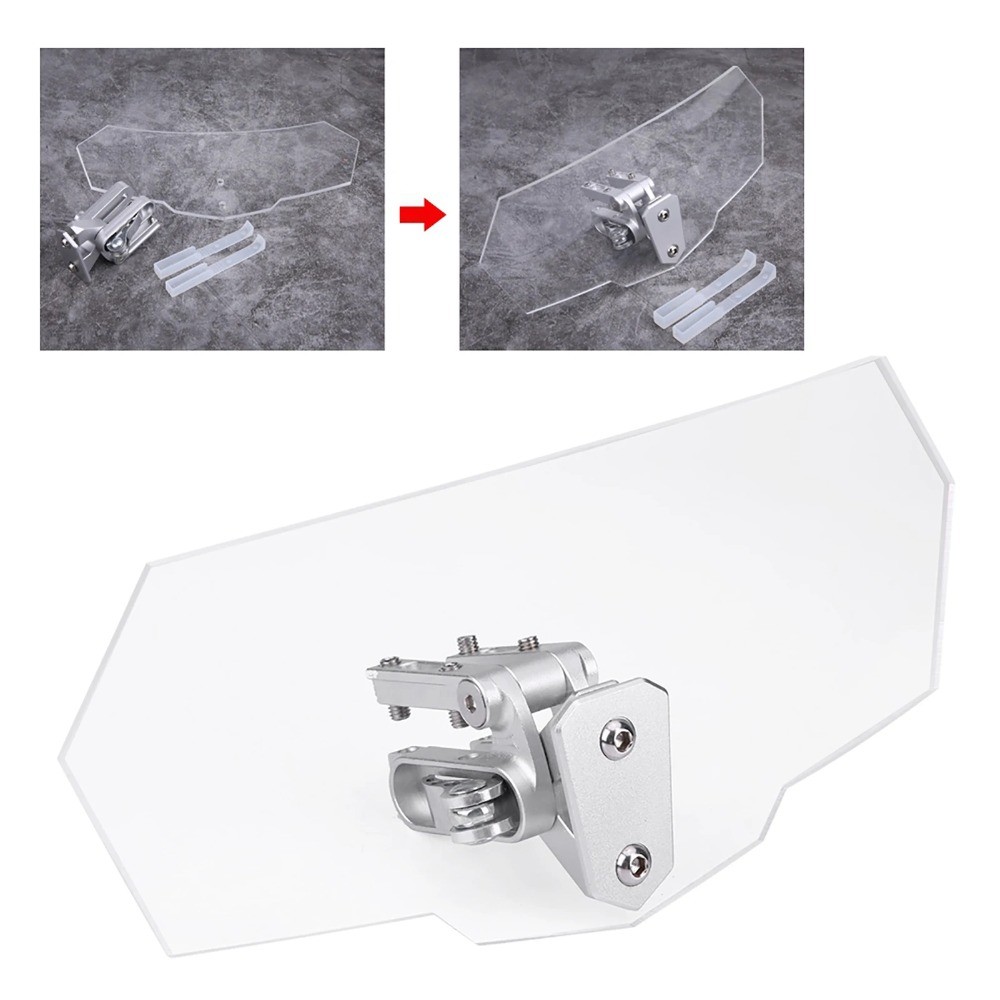 Motorcycle General Adjustable Windscreen Wind Deflector Windshield Sturdy