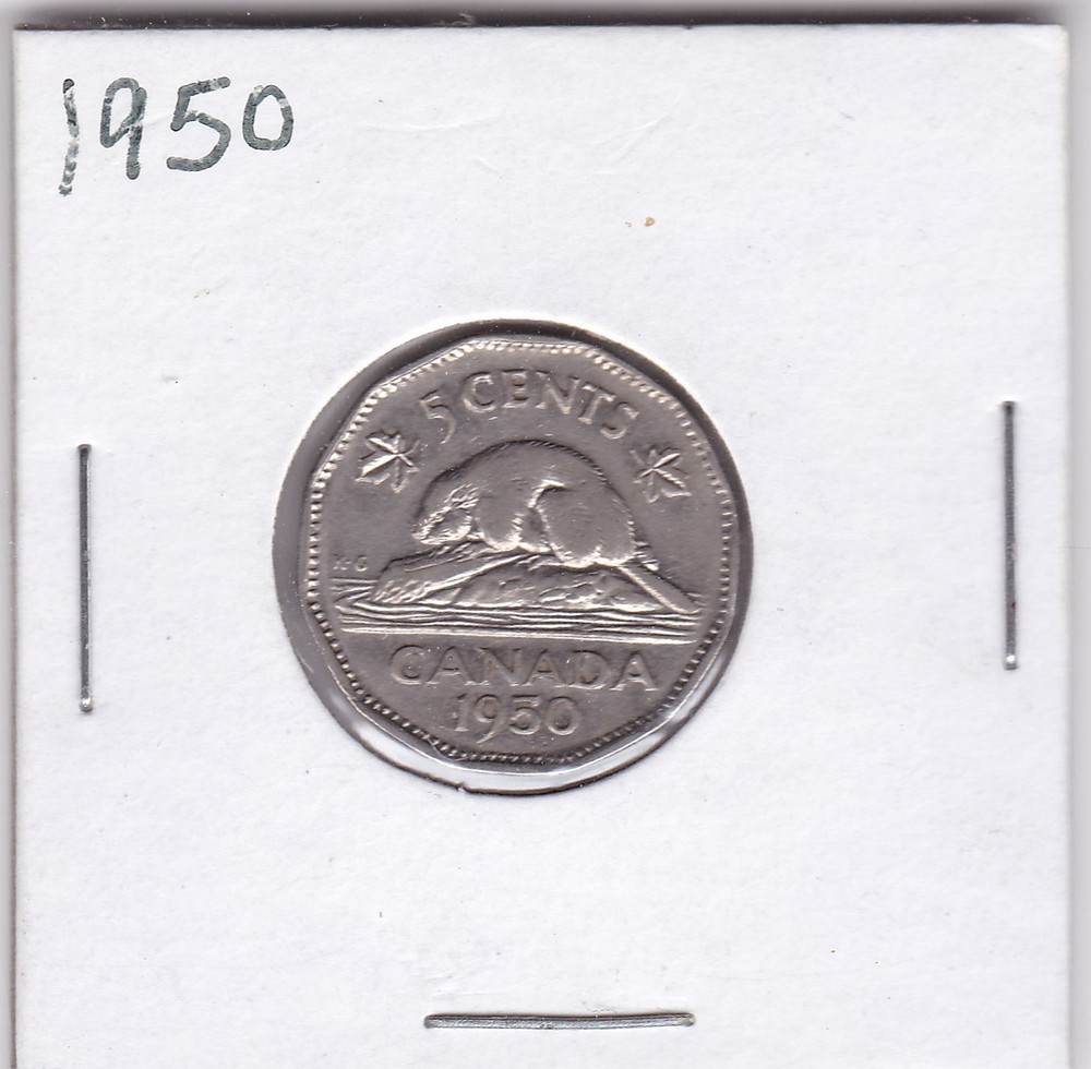 1950 Canada 5 Cents
