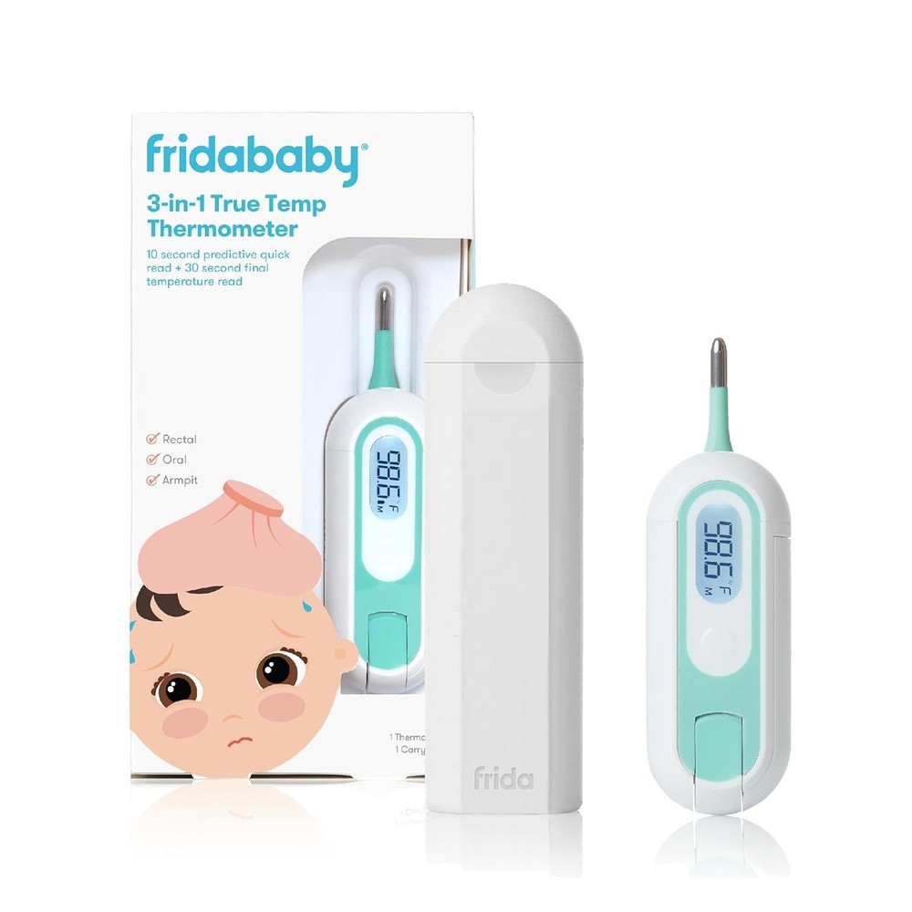 Frida Baby Multi-Use Thermometer: Rectal, Oral & Armpit, LED Backlit Display